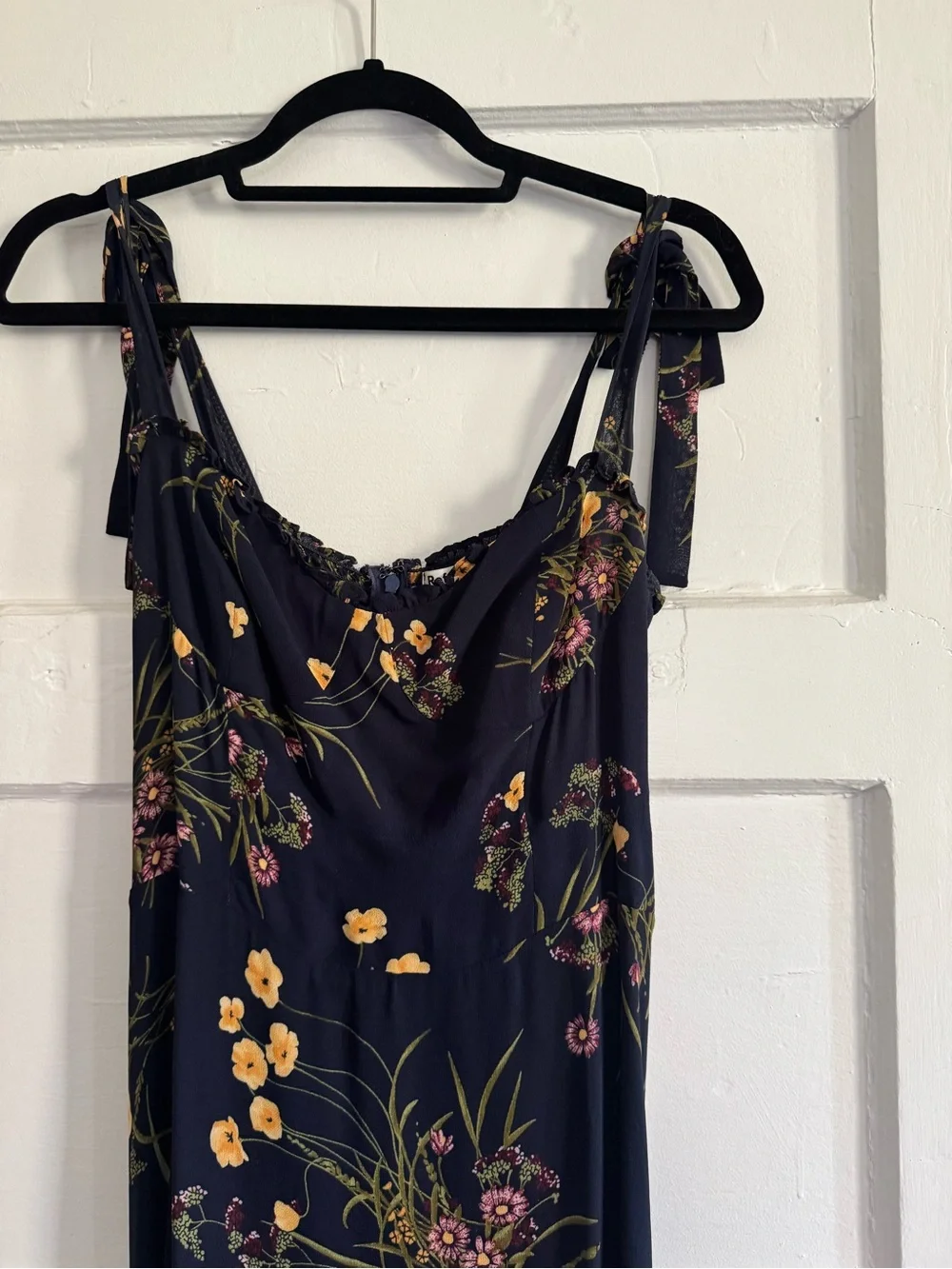Reformation Niki Floral Tie-Shoulder Midi Dress - Picture 7 of 9